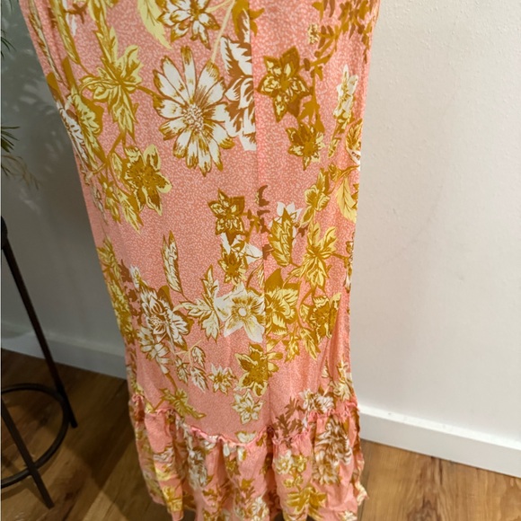 Free people new with tags Floral Pink and Yellow Maxi slip dress - Picture 4 of 9